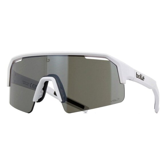 New BOLLE White Semi Rimless Shield C-Shifter BS005004 Sunglasses Women - Picture 1 of 4